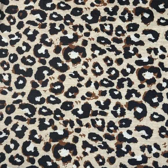 Leopard Ruffled Cut Out Black and Brown Blouse - Picture 9 of 9